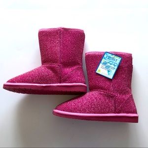 DAWGS 9” Pink Glitter Boots Size 7 NWT